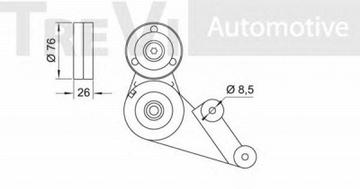 TREVI AUTOMOTIVE ta1524 -  Натяжная планка, поликлиновой ремень